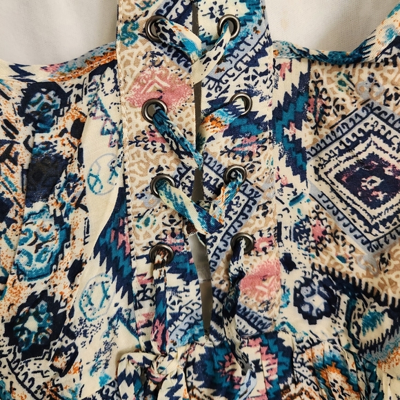 Tribal Print Maxi Bohemian Dress Size S - Picture 7 of 13